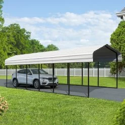 ShelterLogic Arrow Carport, 12'W X 29'L X 9'H -RV Camping Store Sale 381375 EGGSHELL 2