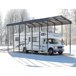 ShelterLogic Arrow RV Carport, 14'W X 29'L X 14'H -RV Camping Store Sale 381384 CHARCOAL 4