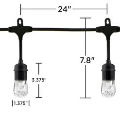 Enbrighten Classic LED Cafe String Lights, 24' -RV Camping Store Sale 382259 4