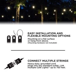 Enbrighten Classic LED Cafe String Lights, 24' -RV Camping Store Sale 382259 6