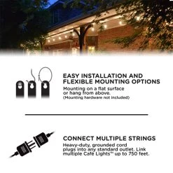 Enbrighten Vintage LED Cafe String Lights, 24' 16 Enbrighten Vintage LED Cafe String Lights, 24' -RV Camping Store Sale 382270 6