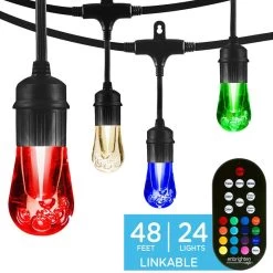Enbrighten Vintage Seasons LED Color-Changing Cafe String Lights, 24' 15 Enbrighten Vintage Seasons LED Color-Changing Cafe String Lights, 24' -RV Camping Store Sale 382274 3
