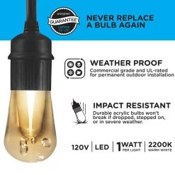 Enbrighten Vintage Seasons LED Color-Changing Cafe String Lights, 24' 18 Enbrighten Vintage Seasons LED Color-Changing Cafe String Lights, 24' -RV Camping Store Sale 382274 6