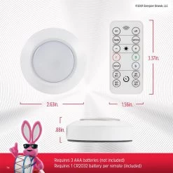 Energizer Battery-Operated Color-Changing LED Puck Light With Remote, 3-Pack -RV Camping Store Sale 382286 5