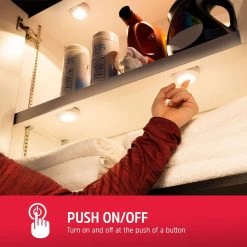 Energizer Battery-Operated Color-Changing LED Puck Light With Remote, 3-Pack -RV Camping Store Sale 382286 8