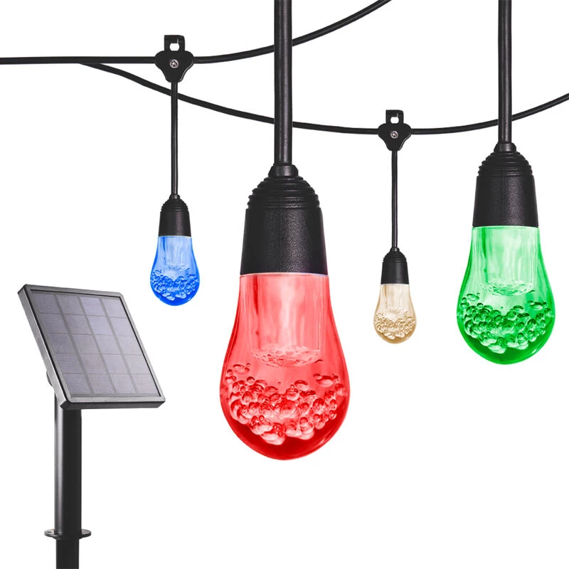 Enbrighten USB-Powered Solar Acrylic Cafe String Lights, 12' 6 Enbrighten USB-Powered Solar Acrylic Cafe String Lights, 12' - Image 4