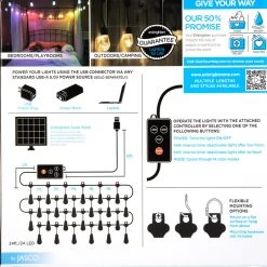 Enbrighten Color-Changing 24' Cafe String Lights 13 Enbrighten Color-Changing 24' Cafe String Lights -RV Camping Store Sale 382316 5