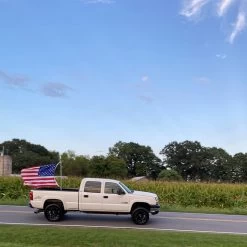 Glory Pole B&W Square-Style Gooseneck Flagpole Mount With 6' Flagpole -RV Camping Store Sale 384380 3