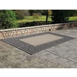 Reversible Greek Motif Design Patio Mat -RV Camping Store Sale 629921 BLCK 8