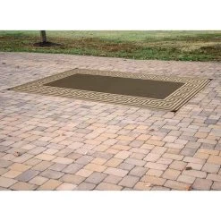 Reversible Greek Motif Design Patio Mat -RV Camping Store Sale 629921 BRWN 3