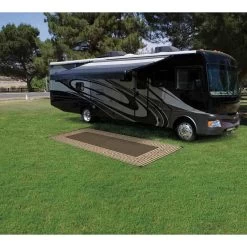 Reversible Greek Motif Design Patio Mat -RV Camping Store Sale 629921 BRWN 4