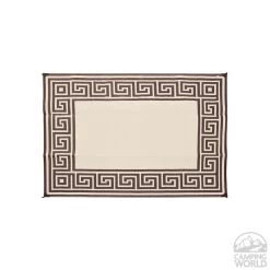 Reversible Greek Motif Design Patio Mat -RV Camping Store Sale 629921 COFFEEBROWN 2