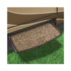 Prest-O-Fit Wraparound Radius RV Step Rug, 22", Brown