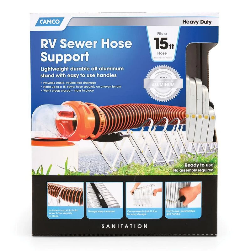 Camco Aluminum Folding Sewer Hose Support 9 Camco Aluminum Folding Sewer Hose Support - Image 7