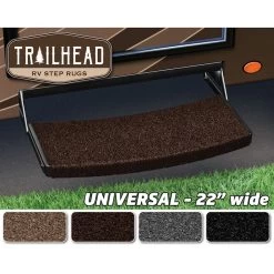Trailhead Universal RV Step Rugs, 22”W, Obsidian Black -RV Camping Store Sale 644002 GRIZZLYBROWN 1