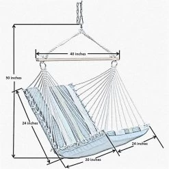 Algoma Sunbrella Soft Comfort Cushion Hanging Chair -RV Camping Store Sale 755733 ORANGERED 4