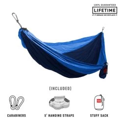 Grand Trunk Double Deluxe Hammock With Straps 10 Grand Trunk Double Deluxe Hammock With Straps -RV Camping Store Sale 755903 NAVYLIGHTBLUE 3